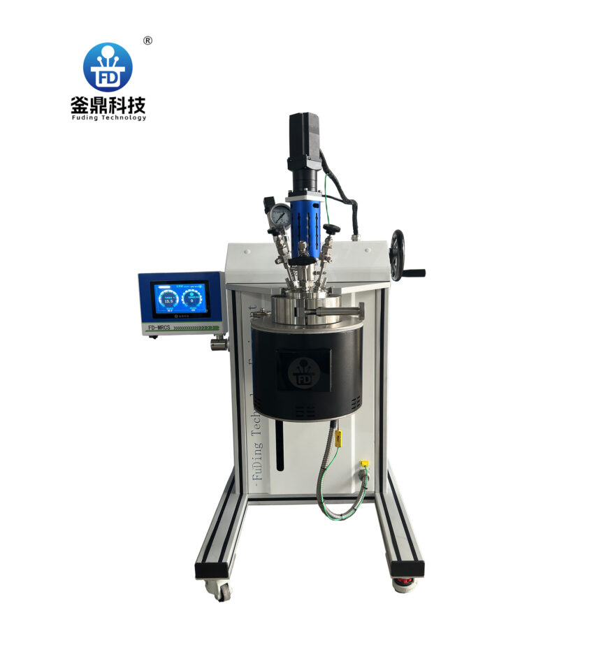 500ml手摇升降快开反应釜（釜盖固定/釜体手摇升降）