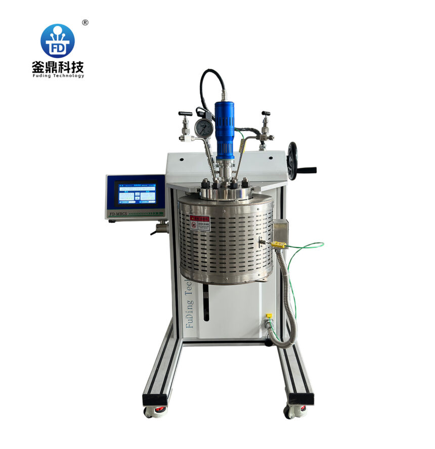 1L手摇升降反应釜-无线远程控制版（釜盖固定/釜体手摇升降）